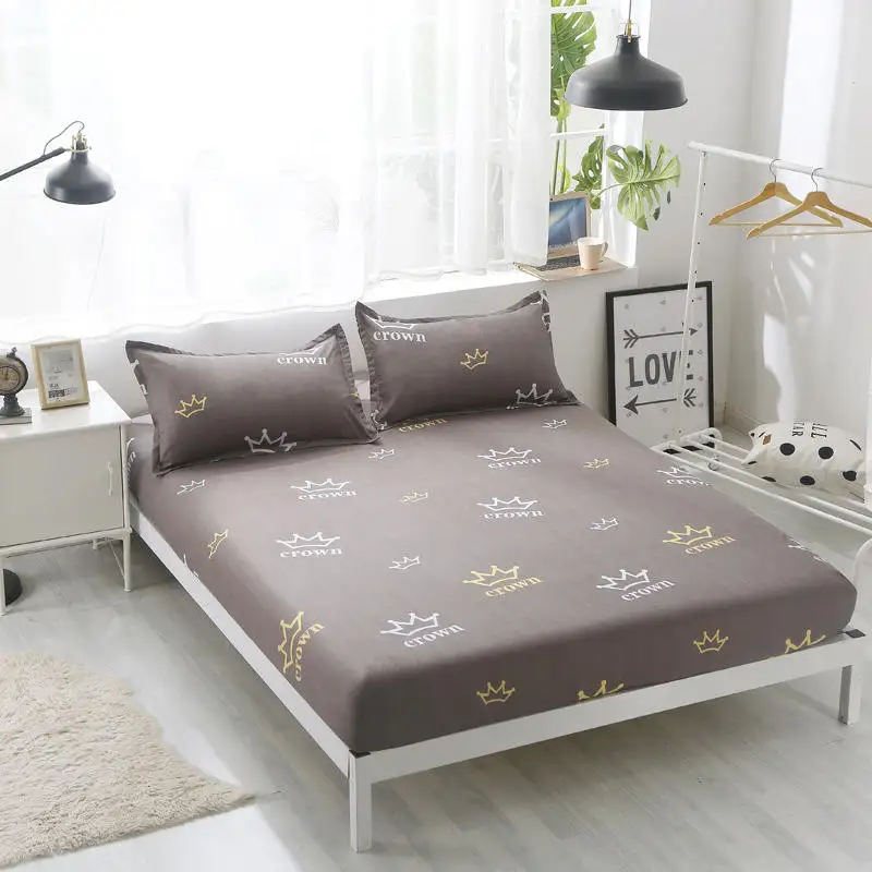 Матрас с геометрической короной для девочек и мальчиков дышащий чехол кровати