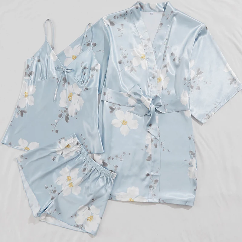 

Ice Silk (искусственное волокно для женщин свободный комплект для девочек; Сезон лето; Повседневные шорты на бретельках комплект из 3 предметов,...