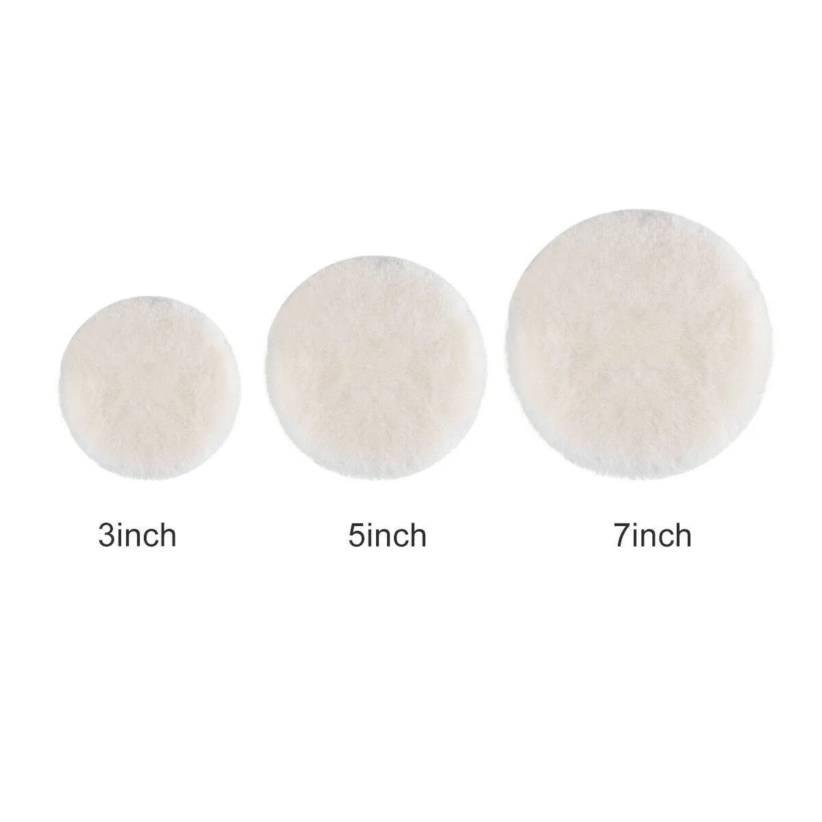

White Polishing Pad 3pcs Bonnet Buffing Buffer Polisher Reusable Washable