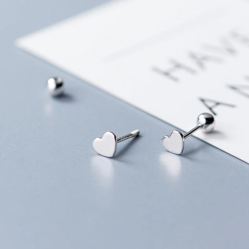 

La Monada Small Woman Earring Female Heart 925 Silver Stud Earrings Women Korean Silver Earrings For Girl Women Jewelry Scew