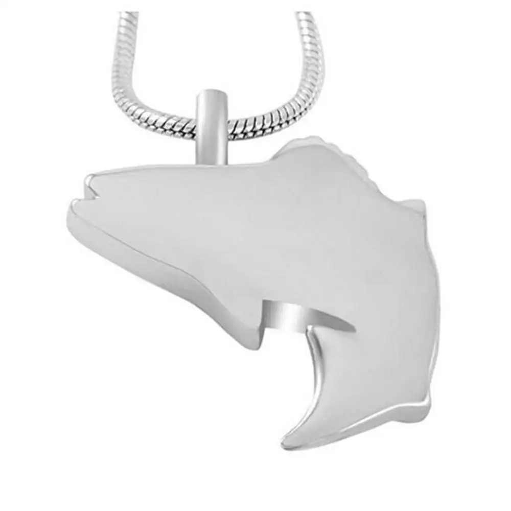4 colors Fish Cremation Jewelry for Ashes Memorial Keepsake Necklace Stainless Steel Urn Pendant +Fill kit | Украшения и