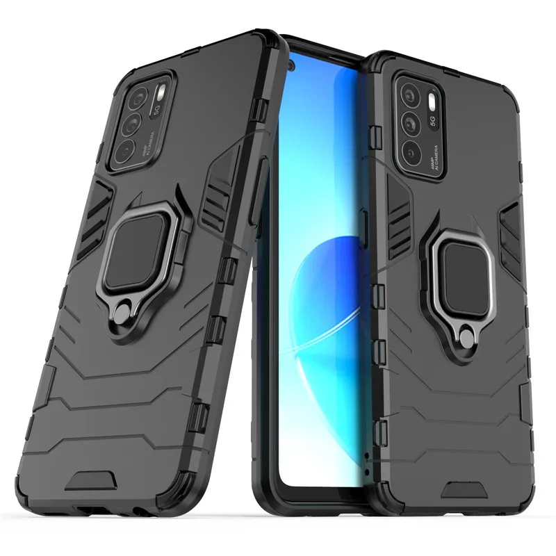 

For OPPO Reno6 Z Case OPPO Reno6 Pro Plus 5G Cover Ring Holder Shockproof Armor Bumper Back Phone Cases For OPPO Reno6 Z Funda