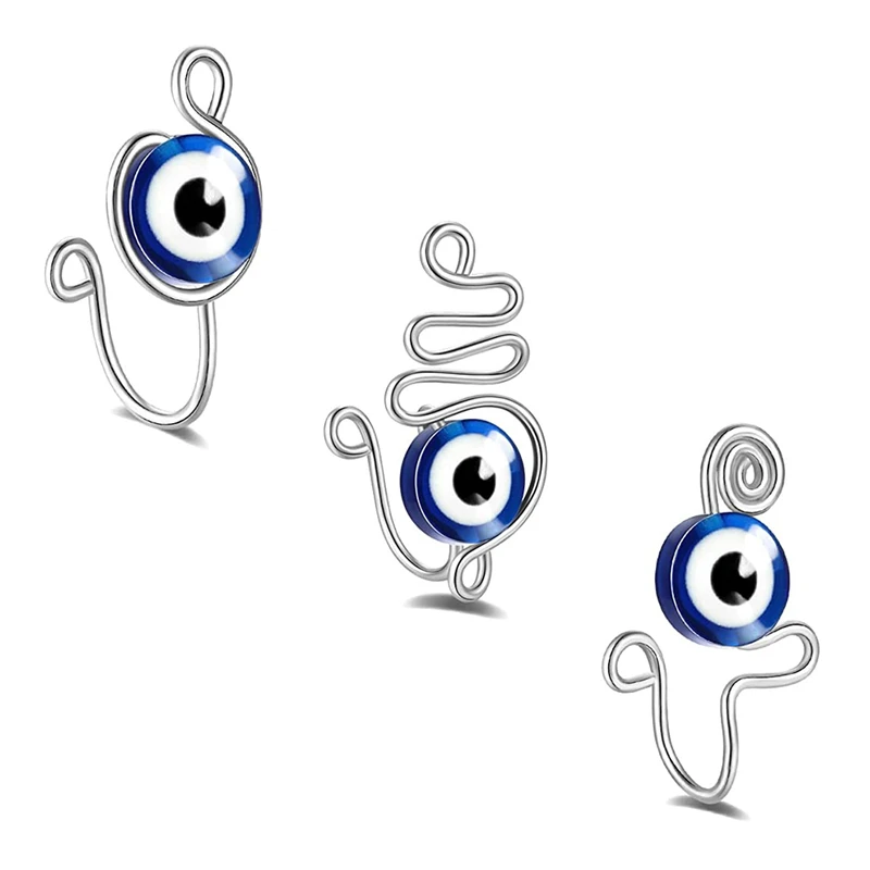 Кольцо-зажим Змея из нержавеющей стали для пирсинга носа 3 шт. | Украшения и