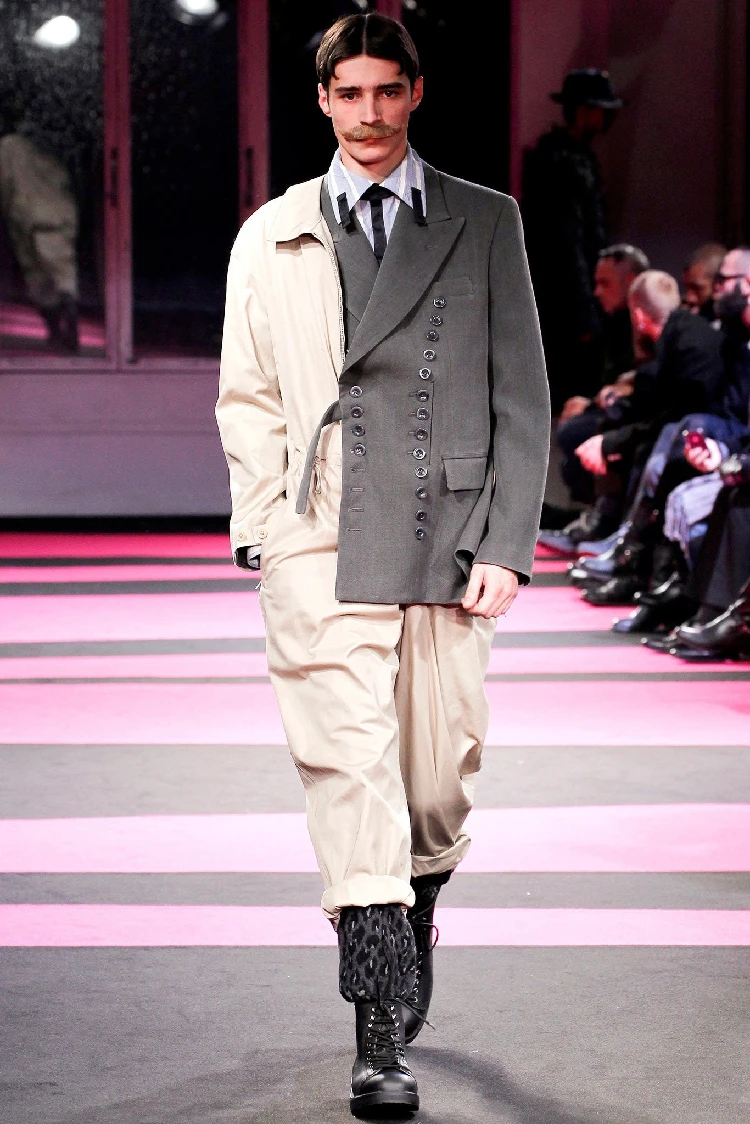 Мужской двубортный пиджак с большими лацканами для парикмахера ночного клуба