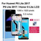 ЖК-дисплей для Huawei P8 Lite 2017, сенсорный экран, запасные части для Huawei P9 Lite 2017, дигитайзер в сборе с рамкой