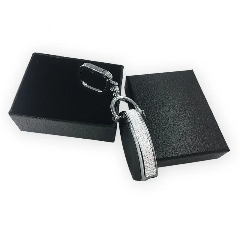 Алмазный Серебряный цинковый сплав кожаный чехол для автомобильного ключа Mercedes