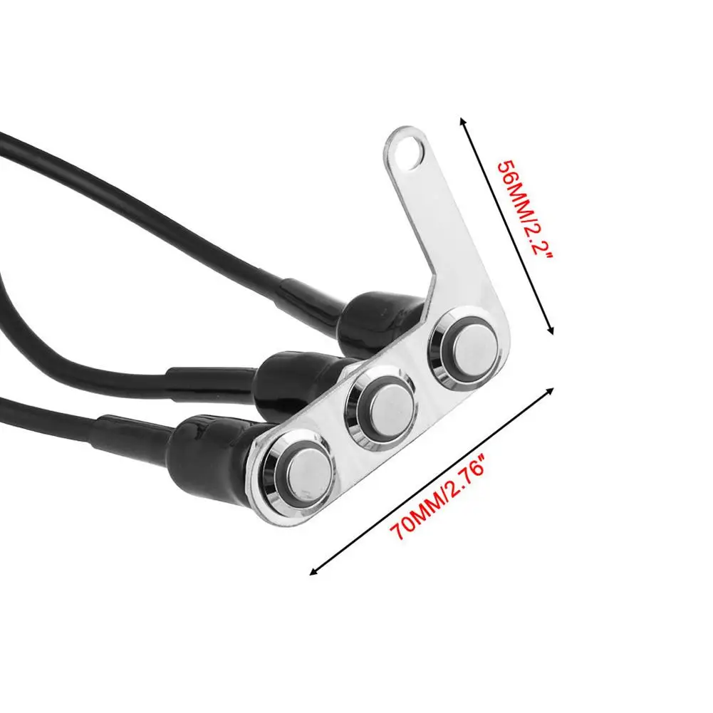 

Motorcycle Motorbike Switch Handlebar Adjust Mount Waterproof Switches ON-OFF 3 Buttons For Headlight Horn Turn Signle with LED