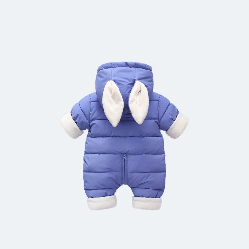 

OLEKID 2021 Winter Baby Rompers Plus Velvet Warm Baby Girl Snowsuit Cartoon Rabbit Baby Boys Jumpsuit Toddler Overalls Clothes