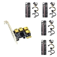pcie pci e riser 1 to 4 usb 3 0 card multiplier hub pci express 1x to 16x adapter for bitcoin eth mining miner