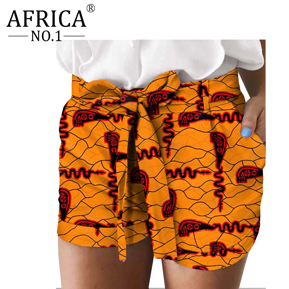 

Шорты женские, батик, с карманом, в африканском стиле, A1821005, размера плюс