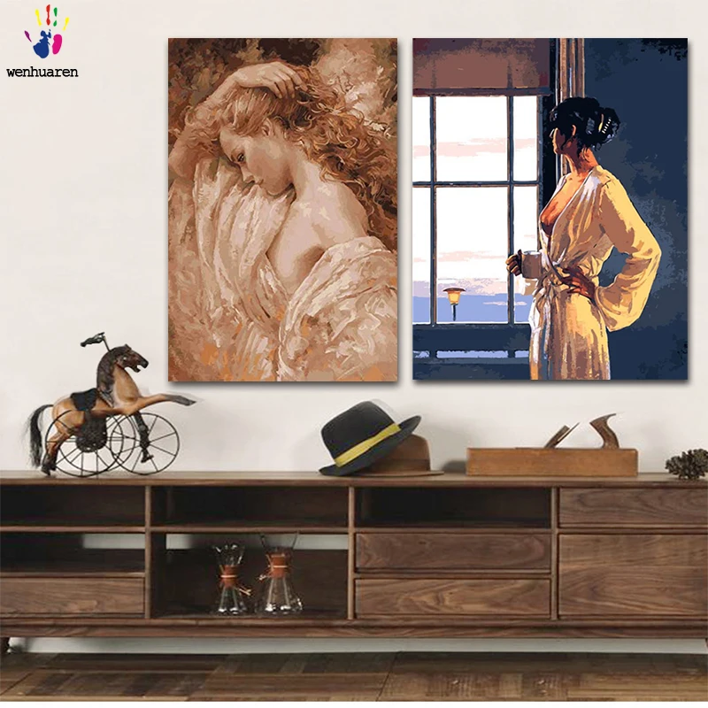 Сделай Сам картинки для раскраски по номерам с цветами девочка у окна картина