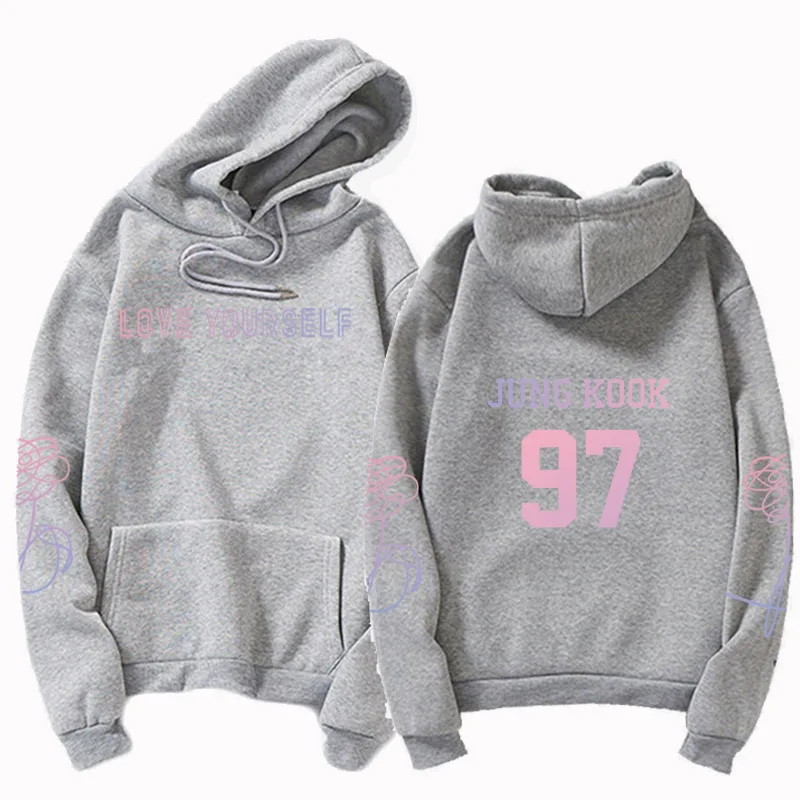 Jung kook suga v love yourself худи унисекс casual Корейская повседневная кофта с капюшоном kpop bangtan толстовка для мальчиков