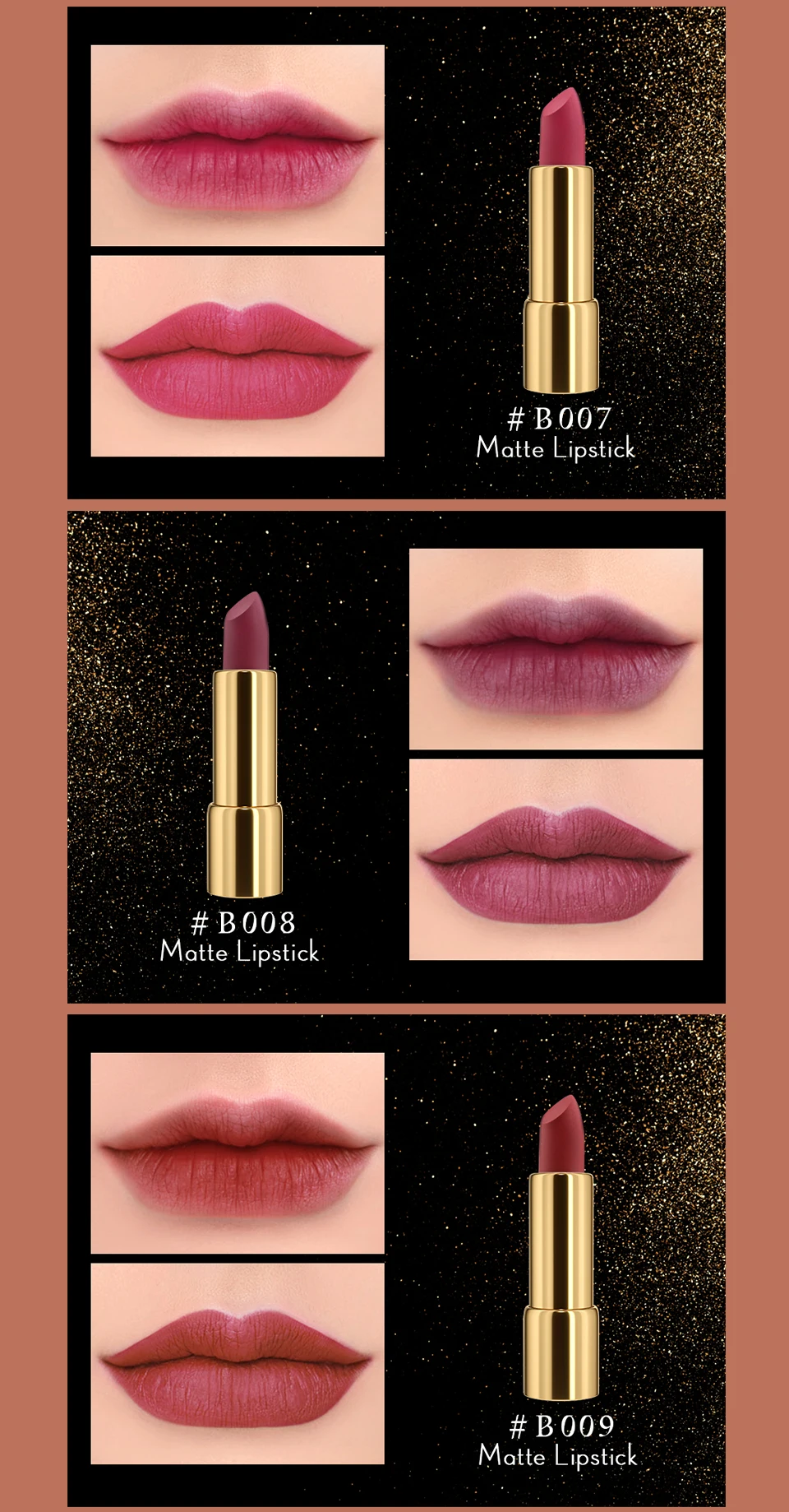 14 Colors Long lasting Non-stick Cup NON-Fading Natural Velvet Full Matte Color Lipstick Set |