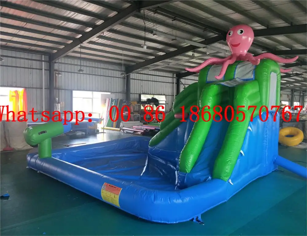 Коммерческая наружная надувная водная горка-Осьминог для продажи | Спорт и