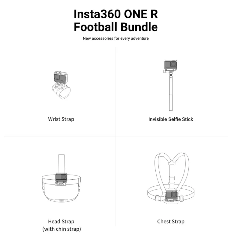 Комплект футбольной камеры Insta360 для ONE X2/ONE R/ONE X/ONE аксессуары записи спортивной