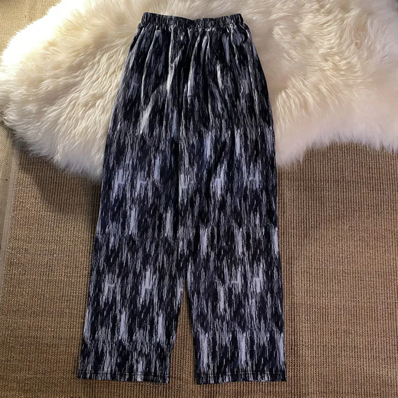 

Tie-dye casual sports pants women 2021 new cool girl trend wear student Hong Kong style high waist wide leg pants