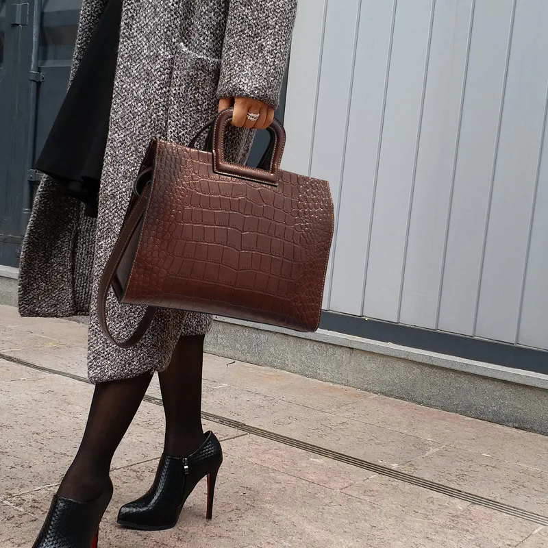 

2021 New Fashion Genuine Leather Bags Single Shoulder Messenger Ladies Portable Large Capacity Bag Luxury Brand Handbags bolso