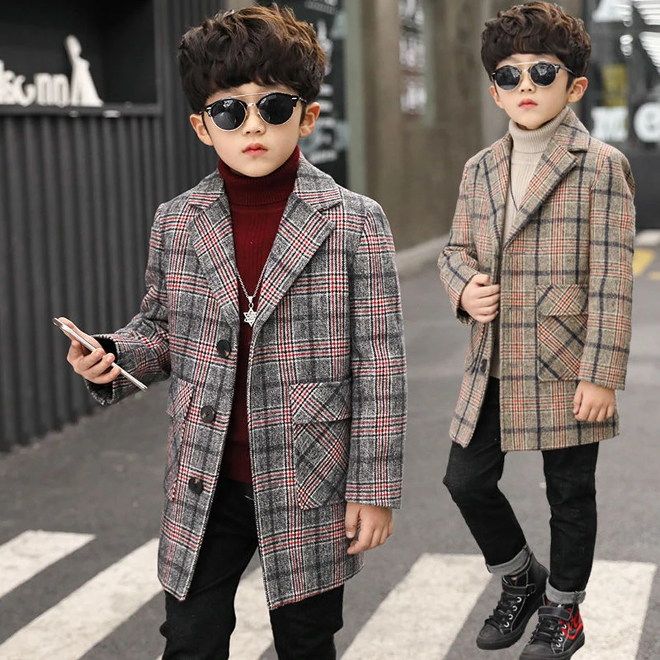 

Baby Boys Long Sleeve Jacket Cardigan Gentleman Wear 2019 Fashion Spring Autumn Plaid Color Coats Children's Outerwear Suit Coat