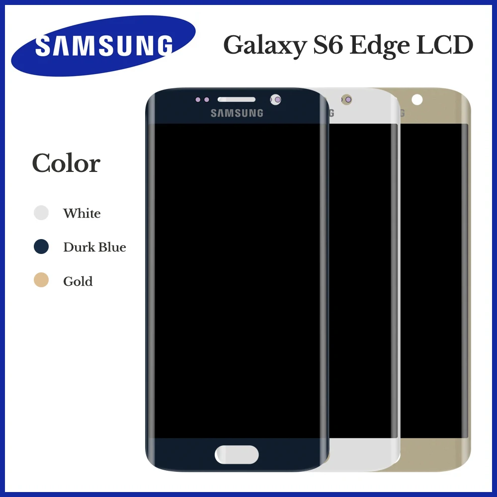 Дисплей 5 1 дюйма для SAMSUNG Galaxy S6 edge ЖК-дисплей с рамкой G925 G925I G925F сенсорный экран