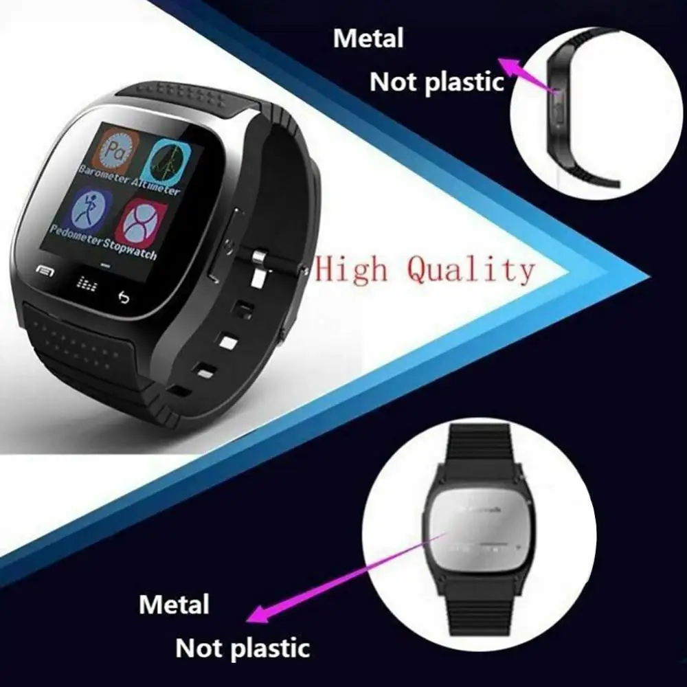 M26 waterproof Smartwatch Bluetooth Smart Watch Daily LED Display For Android Phone Sync Pedometer | Электроника