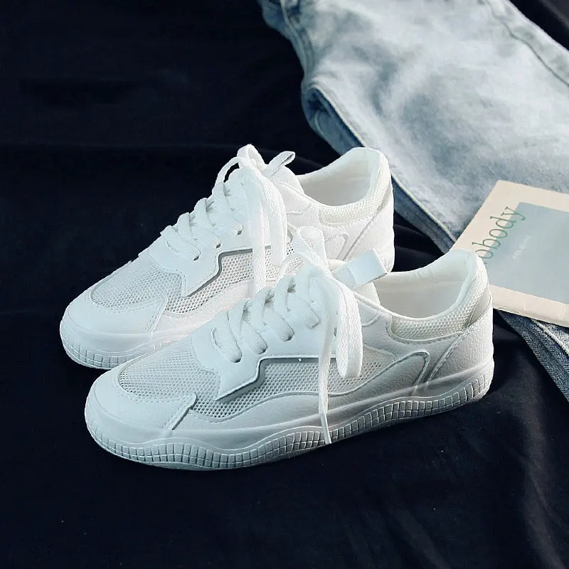 Летняя Новинка 2020 года Легкие дышащие парусиновые туфли с низким верхом Женские