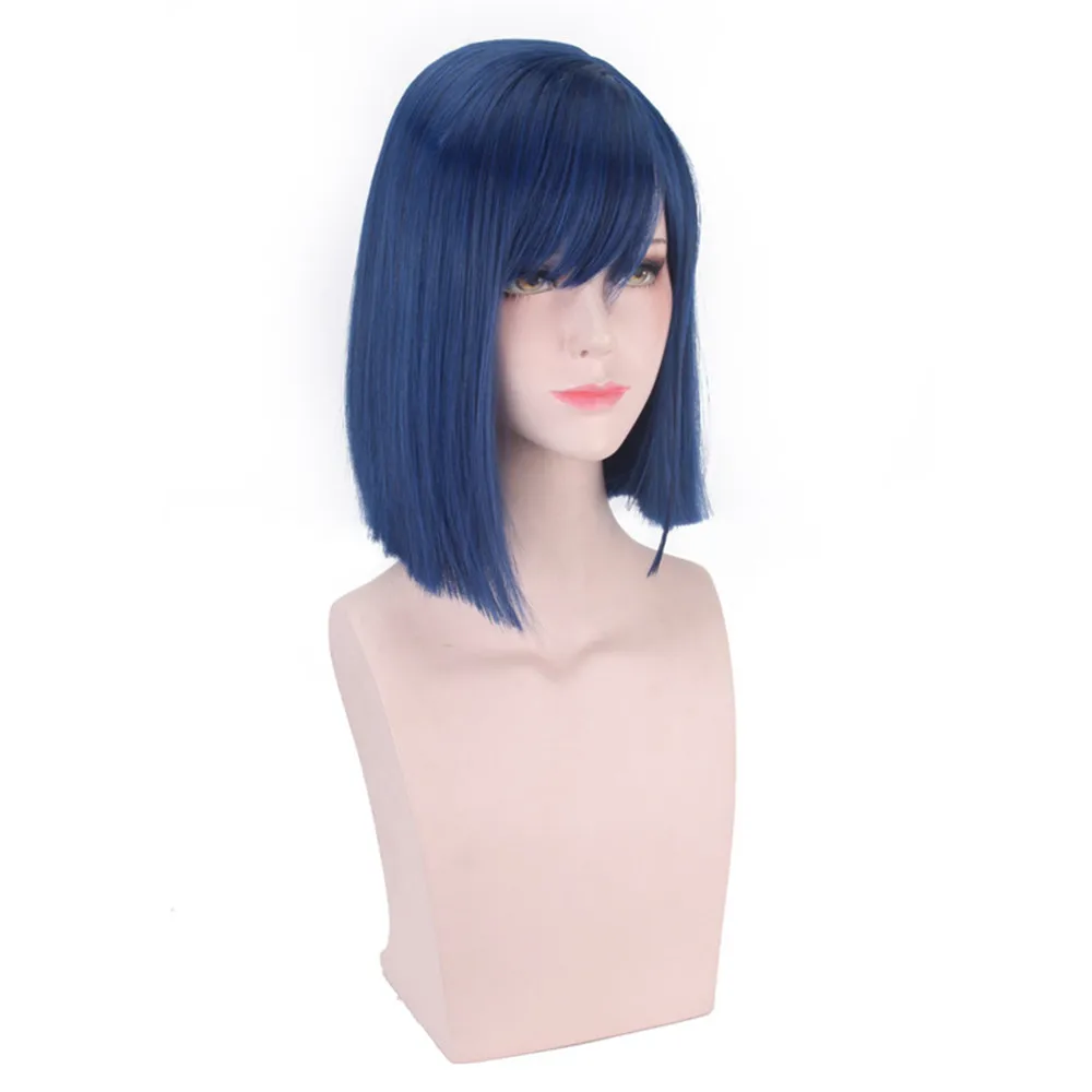 New Anime DARLING in the FRANXX ICHIGO 15 Code 015 Cosplay Blue Short Wig Synthetic Hair |