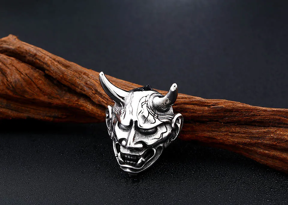 BEIERStainless steel Evil Oni Noh Hannya ожерелье с подвеской-маской, кошелек, соединитель, Очаровательная цепочка,, подарок на Хэллоуин, BP8-382