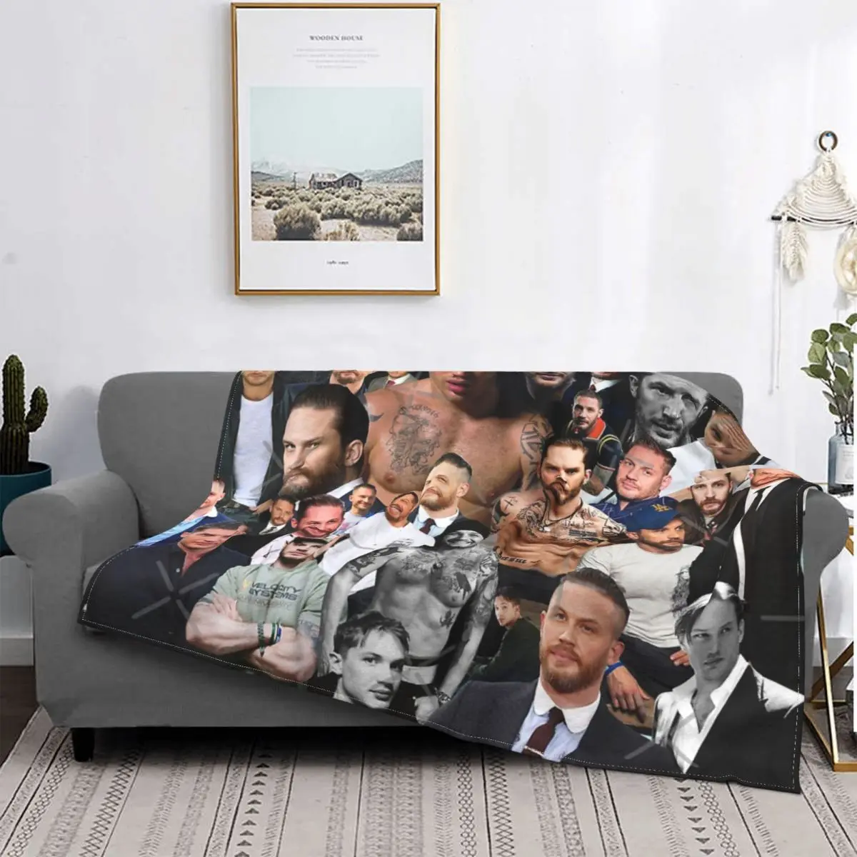 

Tom Hardy-Manta a cuadros para cama, cobertor para cama, colcha para bebé, 135