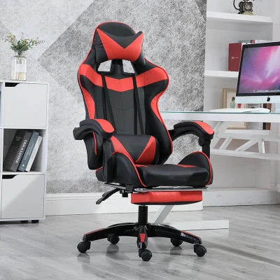 Presale High Quality Boss Office Chair Ergonomic Computer Gaming Chair Internet Seat Household adjustable Reclining Lounge Chair - Цвет: Solid footrest red