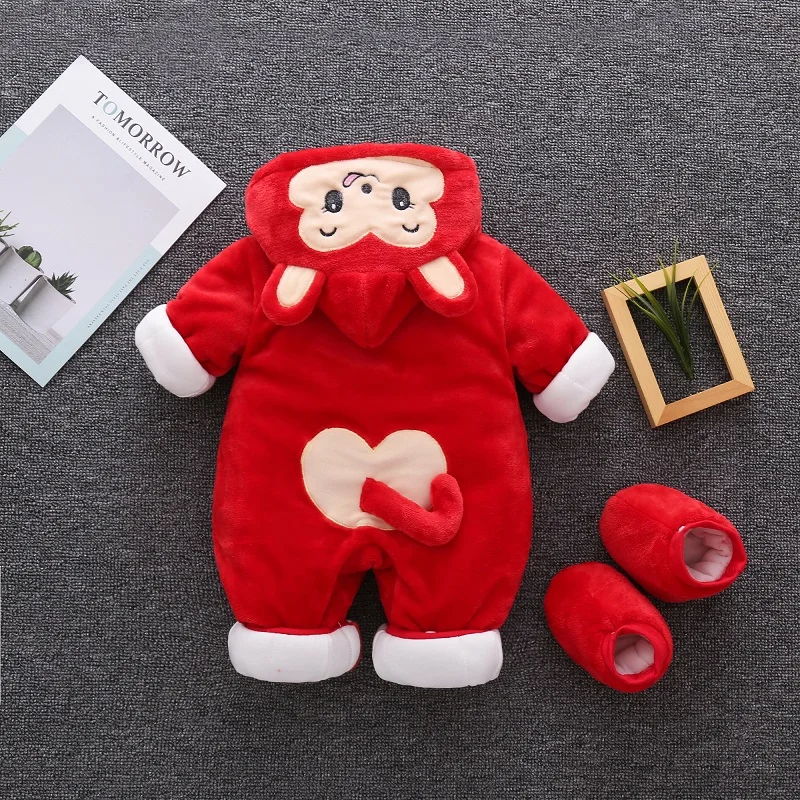 Детские теплые комбинезоны детский зимний фланелевый комбинезон с хлопковой