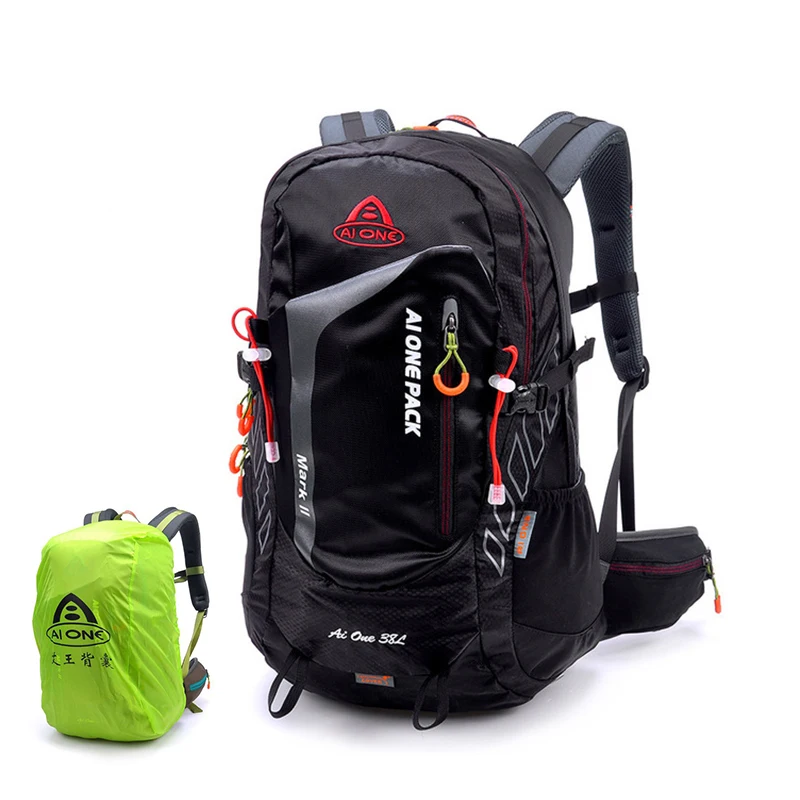 

38L ultralight hiking camping backpack raincover tourist rucksack climbing bag athletes flatpack tramping pack mountain backpack