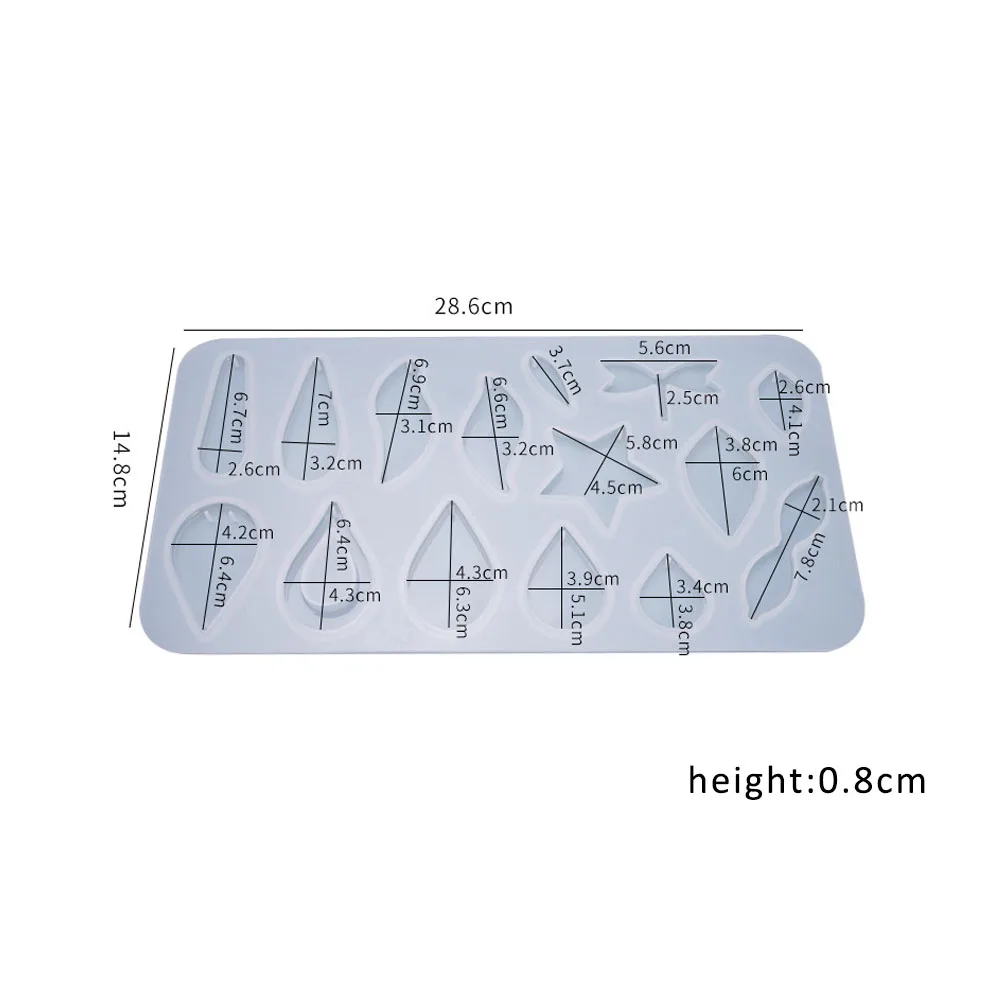 

Multi-rule Water Drop Pendant Silicone Mold DIY Pendant Crystal Epoxy Resin Mold Earrings Pendant Decoration Crafts