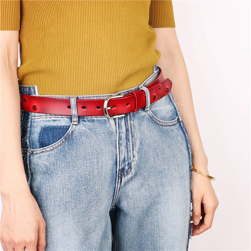 Belts for Women Luxury Designer Brand Fashion Retro Punk Handmade Riveting Casual Jeans Waistband High Quality