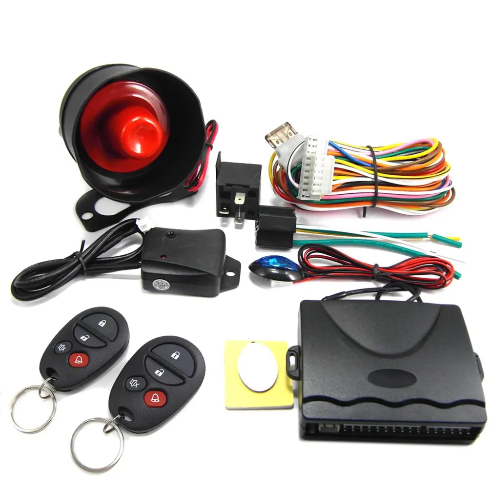 

CHADWICK 802B-8199 One Way Car Alarm System With Siren For 12V DC Vehicle Which Has Central Door Lock System