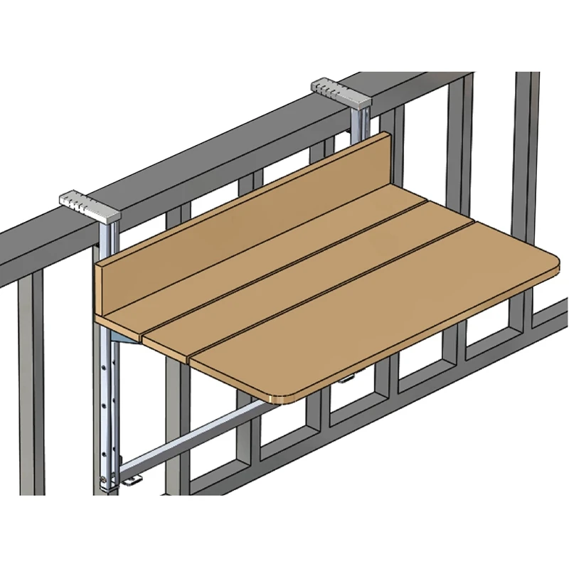 Удобные и практичные перила для балкона подвесной стол можно сложить приподнять