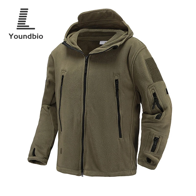 

2021 Men Winter Fleece Hooded Thermal Outdoor Jacket Mens Thicken Shark Skin Soft Shell Jackets Lightweight Sports Coat Men