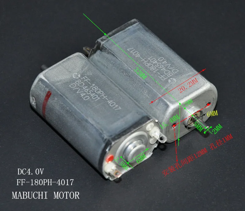 2 шт./лот, двигатель 180, FF-180PH-4017 двигатель DC4.0V для mabuchi, металлическая щетка, бесшумная высокоскоростная Бритва для волос cd-плеера - Название цвета: FF-180PH-4017