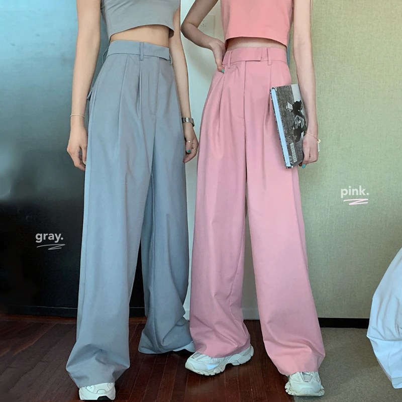 Капри женские с широкими штанинами Длинные свободные штаны в стиле Харадзюку