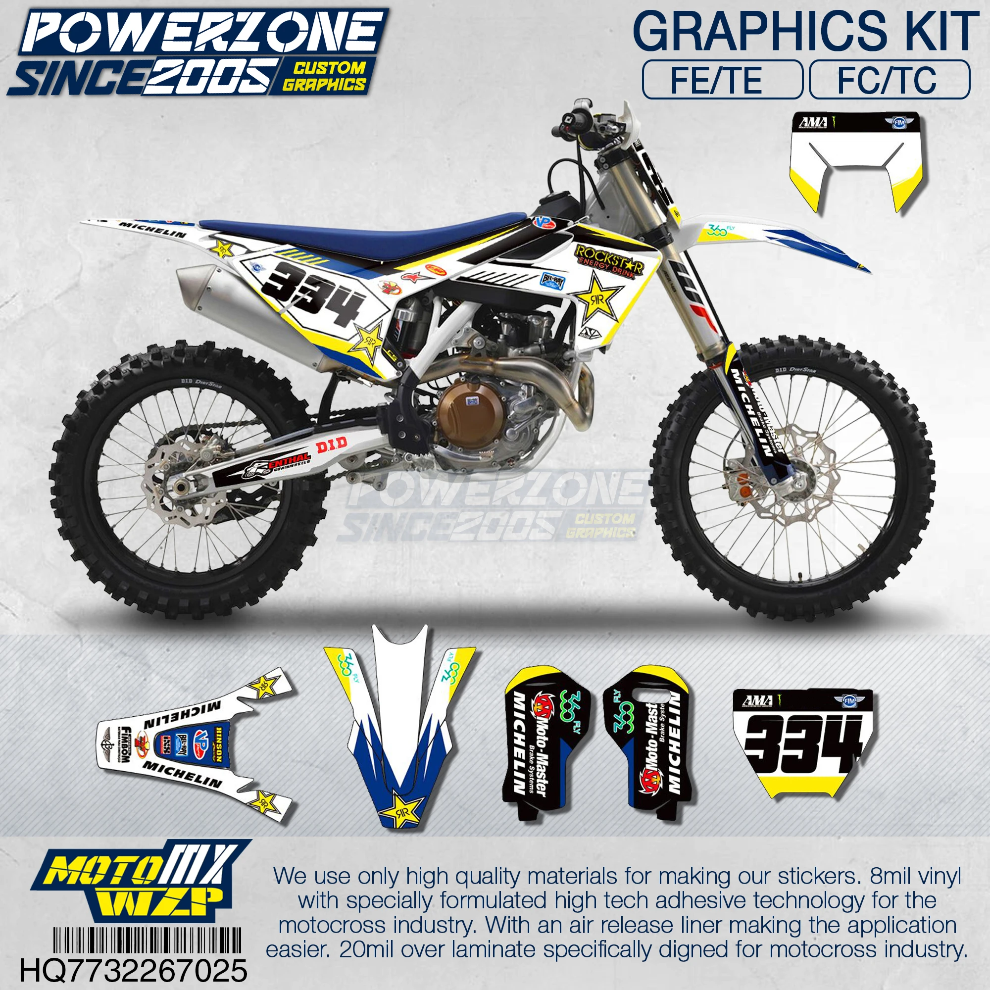 Графика команды на заказ Фоны наклейки пользовательские комплект для Husqvarna 2016 18 TC
