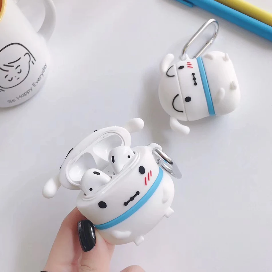 3D чехол для наушников s для AirPods чехол с милым мультяшным изображением бутылки молока для Apple Airpods Защитная крышка для Earpods чехол для наушников кольцевой ремешок