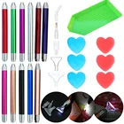 13 шт. 5D Алмазная мозаика инструмент Аксессуары Освещение точечной фиксацией ручка с глины набор лотков для изготовления квадратных заготовокиз серии 