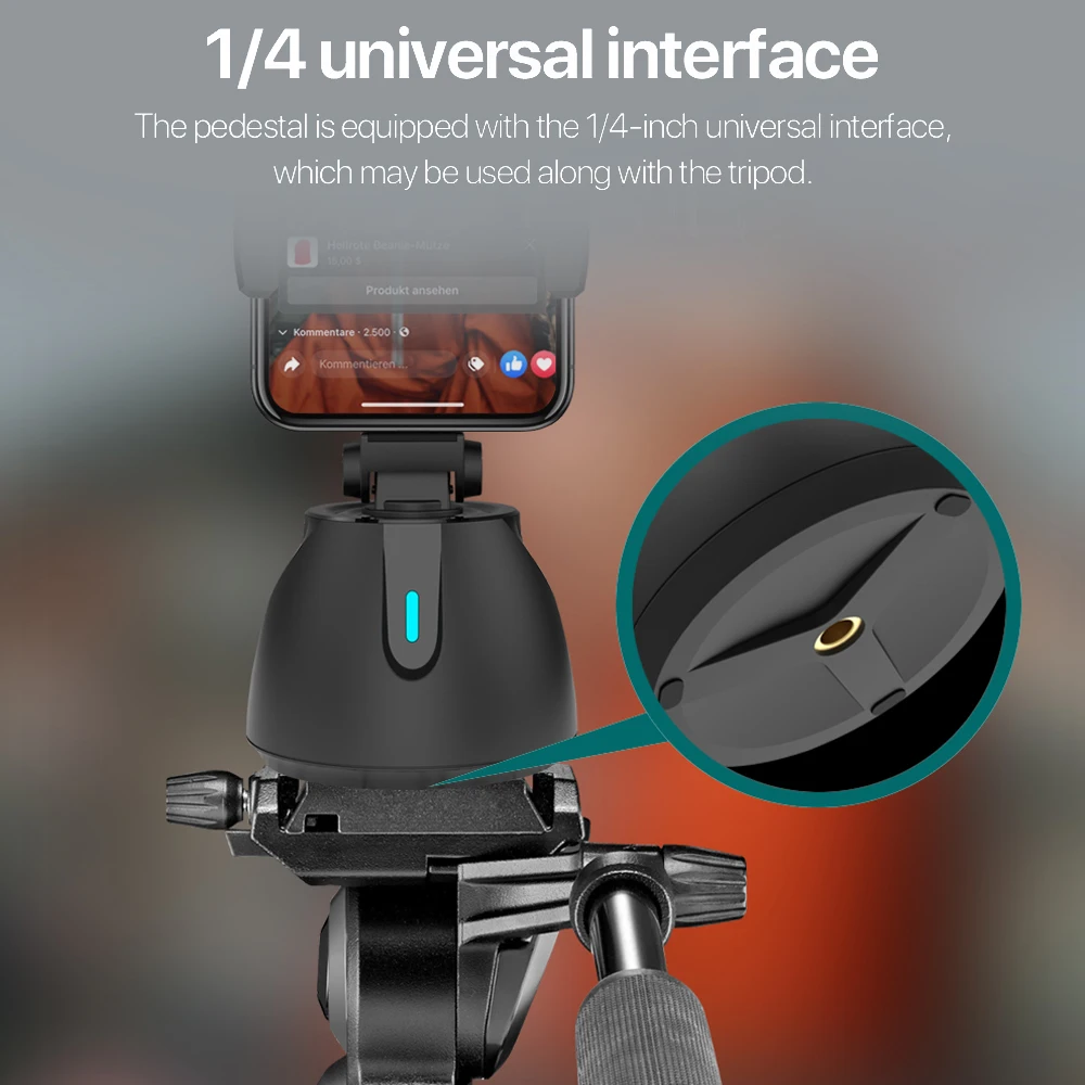 Портативная Автоматическая умная селфи Палка с поворотом на 360 ° автоматическое