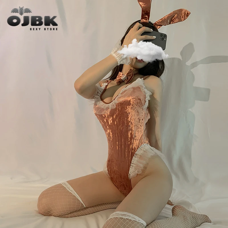 Женский бархатный сексуальный комбинезон с железной ржавчиной милый аниме Банни