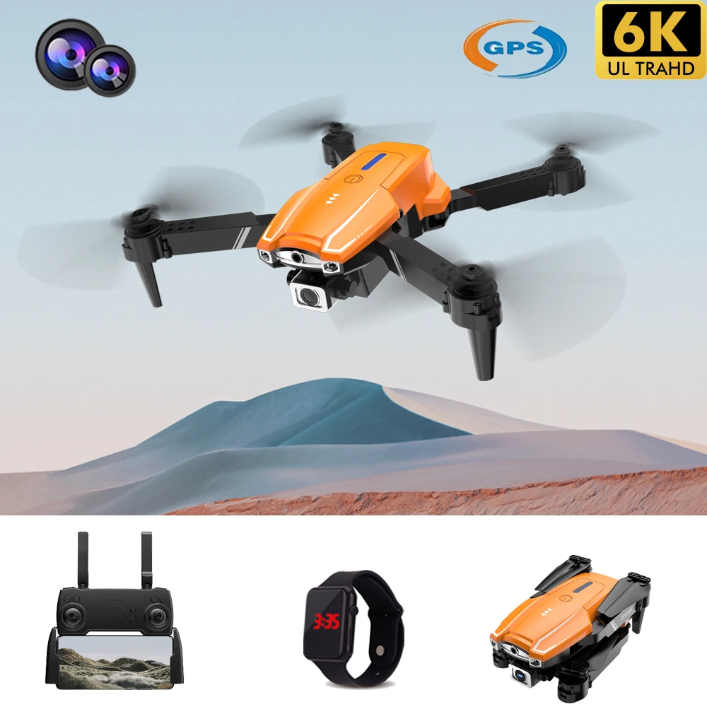 

Дрон 4K HD с двойной камерой и Wi-Fi, складной портативный Квадрокоптер с дистанционным управлением и камерой для удержания высоты