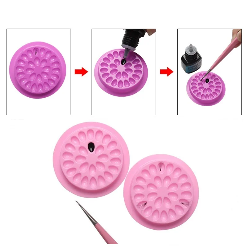 Накладные ресницы Клей Прокладка поддонов отверстия для клей наращивания ресниц