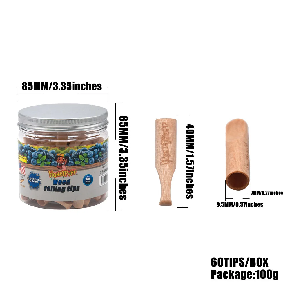 60 ~ 120 наконечников из натурального дерева наконечники для рта с ароматом курения