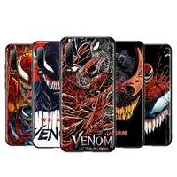 marvel evil venom silicone cover for huawei p40 p30 p20 pro p10 p9 p8 lite e plus 2019 2017 5g black soft phone case