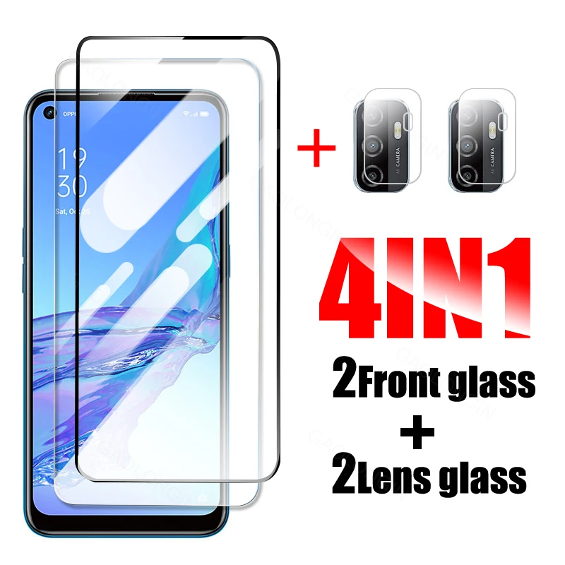 

glass for oppo a53 a53s 5g camera lens tempered glass opo a95 a94 a74 a73 a93 a15s a92 a72 a52 a15 s full cover screen protector