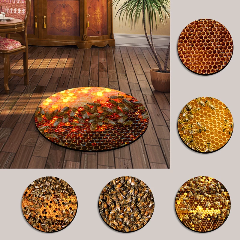 Модные соты ковры коврики пчелы печати пол Mattextile для дома ванной спальня