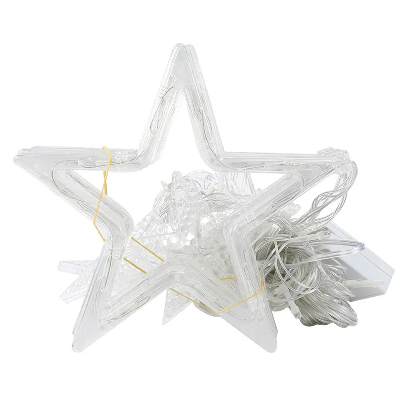 Светодиодная гирсветильник со звездами и пентаграммой 220 В IP44 2019|holiday lights|christmas